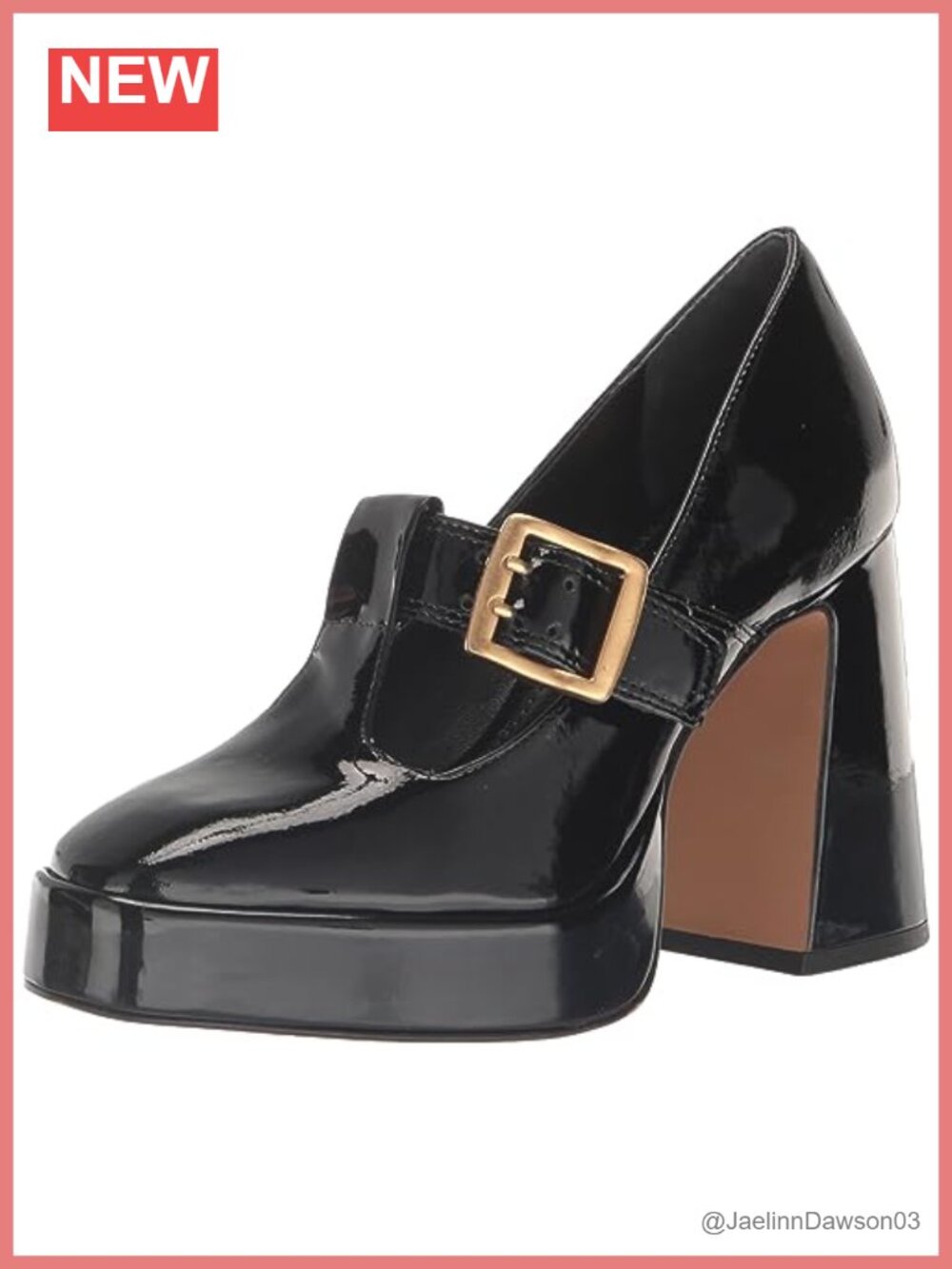 Vince Camuto Women's Patent Leather Block Heel Loafer Pump Slip-On